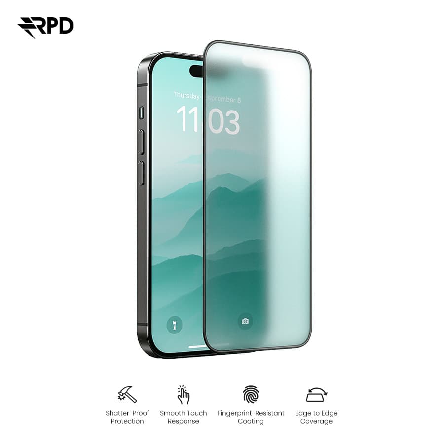 iPhone 16 Pro Max - SilkTouch Premium Tempered Glass / Panzerglas - Matt