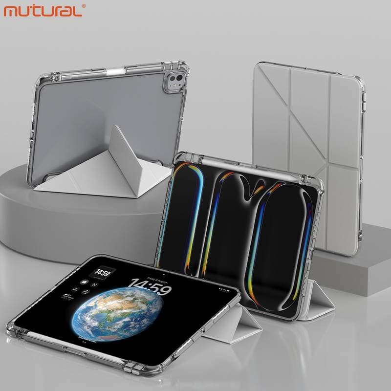 iPad 10/11 (A16) - Mutural Clear-Pro Series Tablet-Hülle, Grau