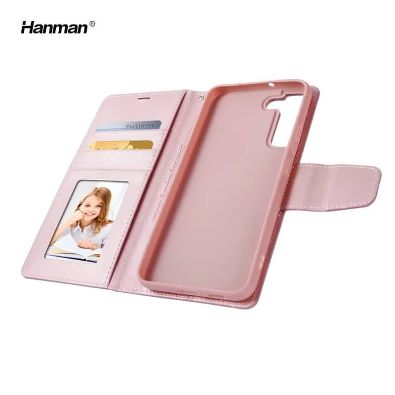Samsung Galaxy A16 5G (2024) - Hanman Mill Flip Case mit 3 Kartenfächern, roségold
