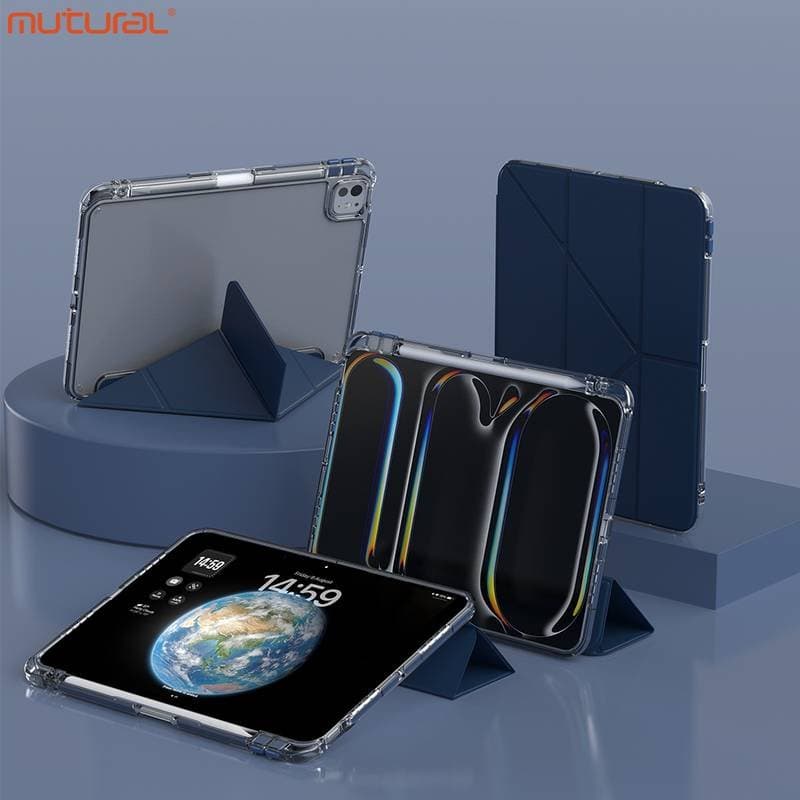 iPad 10/11 (A16) - Mutural Clear-Pro Series Tablet-Hülle, Navyblau